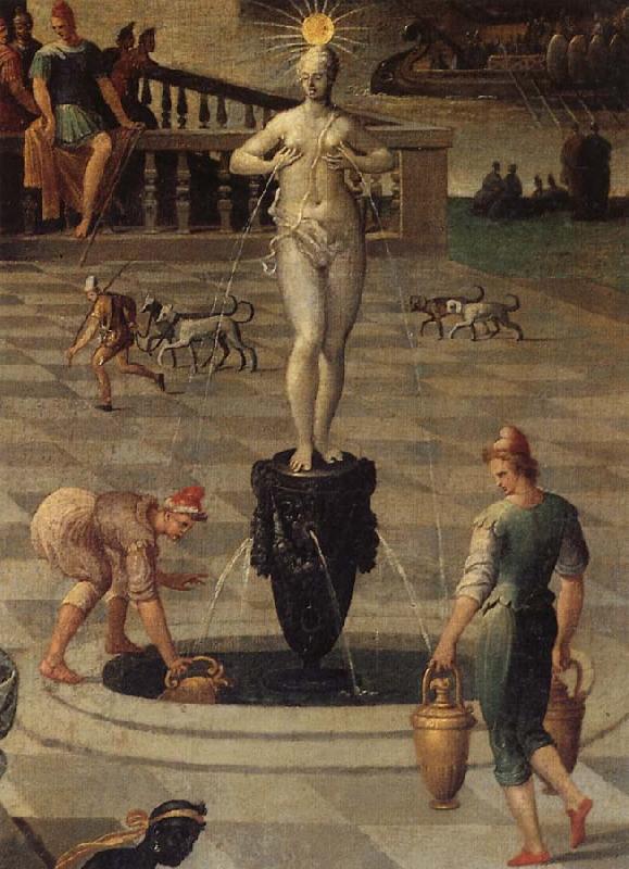 Antoine Caron Details of Caesar Augustus and the Tiburtine Sybil oil painting image